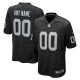 Men's Las Vegas Raiders Nike Black Custom Game Jersey