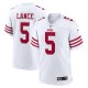 Men's San Francisco 49ers Trey Lance Nike White Player Game Jersey