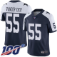 Dallas Cowboys #55 Leighton Vander Esch Navy Blue Thanksgiving Men's Stitched NFL 100th Season Vapor Throwback Limited Jersey