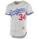 Men's Los Angeles Dodgers Fernando Valenzuela Mitchell & Ness Gray Road 1981 Cooperstown Collection Jersey