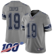 Dallas Cowboys #19 Amari Cooper Gray Men's Stitched NFL Limited Inverted Legend 100th Season Jersey