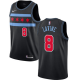 Men's Nike Chicago Bulls #8 Zach LaVine Black Swingman City Edition 2018/19 NBA Jersey