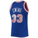 Men's New York Knicks Patrick Ewing Mitchell & Ness Blue 1991/92 Hardwood Classics NBA 75th Anniversary Diamond Swingman Jersey