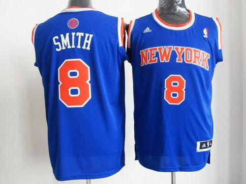 Men's New York Knicks #8 J.R. Smith Blue Road New 2012-13 Season Stitched NBA Jersey