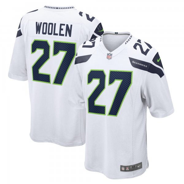 Men's Seattle Seahawks Tariq Woolen Nike White Game Player Jersey