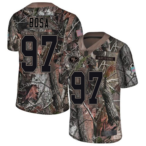 San Francisco 49ers #97 Nick Bosa Camo Men's Stitched Nike NFL Limited Rush Realtree Jersey