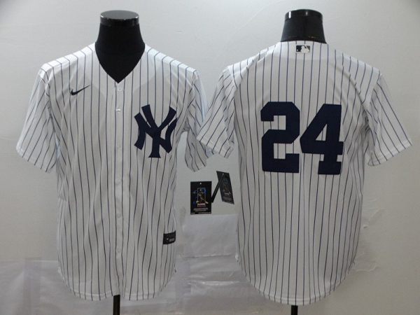 Men's New York Yankees #24 Gary Sanchez White Home No Name Stitched MLB Cool Base Nike Jersey