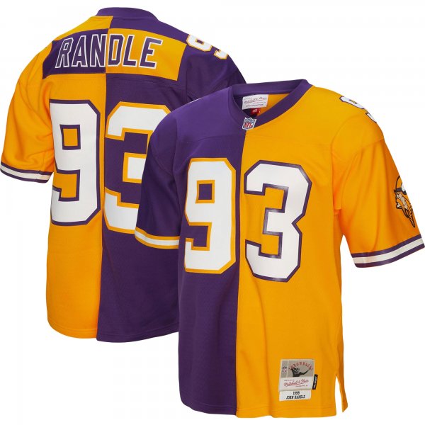 Men's Minnesota Vikings John Randle Mitchell & Ness Purple/Gold 1998 Split Legacy Replica Jersey