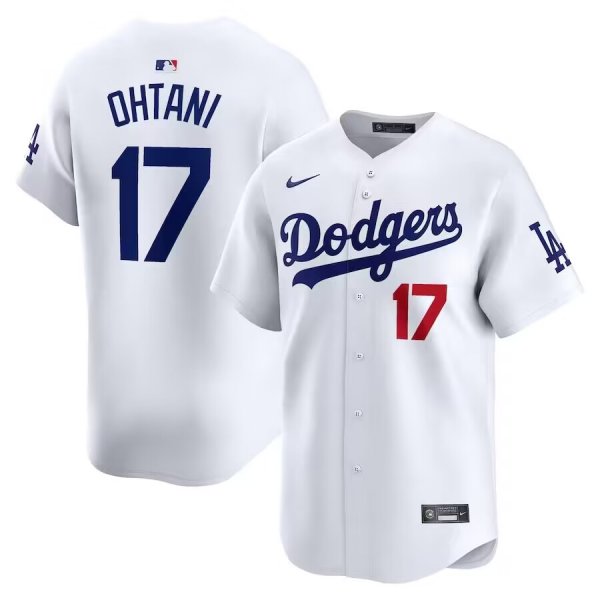 Men's Los Angeles Dodgers #17 Nike White Shohei Ohtani Home Cool Base Jersey