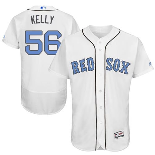 Boston Red Sox #56 Joe Kelly White Flexbase Collection 2016 Father's Day Stitched MLB Jersey