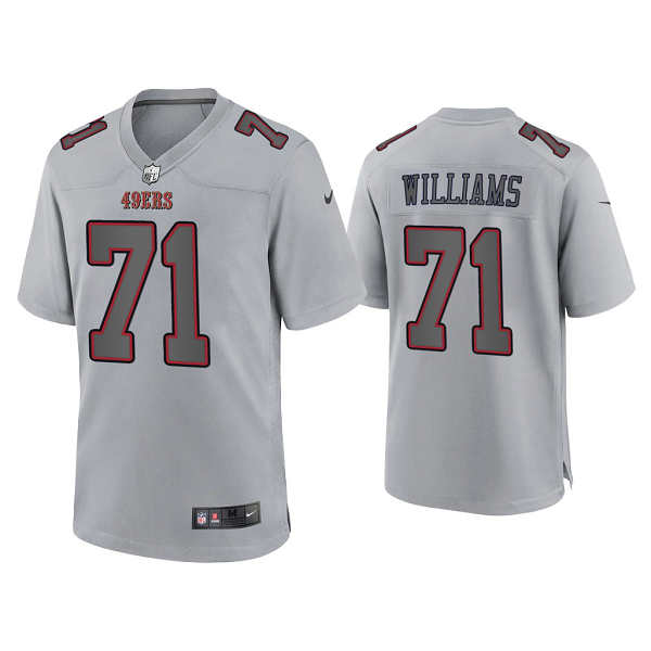 Men's San Francisco 49ers Trent Williams Gray Atmosphere Fashion Game Jersey