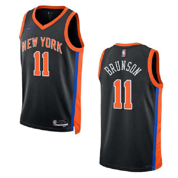 Men's New York Knicks #11 Jalen Brunson Black City Edition Jersey 