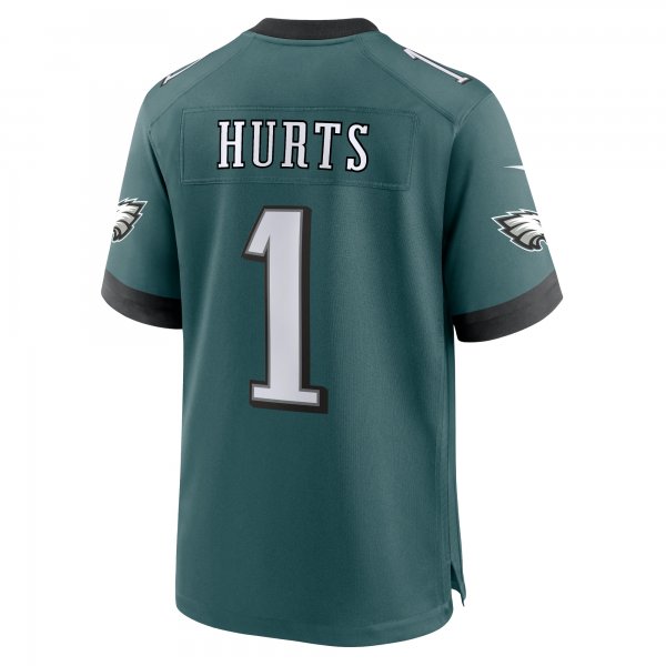 Men's Philadelphia Eagles Jalen Hurts Nike Midnight Green Team Game Jersey