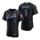 Men's New York Mets #1 Jeff McNeil Black Flex Base MLB Alternate Jersey