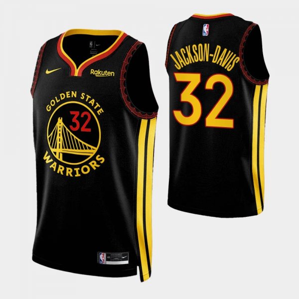 2023-24 City Edition Golden State Warriors #32 Trayce Jackson-Davis Black Swingman Jersey