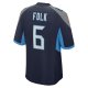 Men's Tennessee Titans Nick Folk Nike  Navy Team Game Jersey