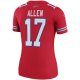 Women's Buffalo Bills Josh Allen Nike Red Color Rush Legend Player Jersey