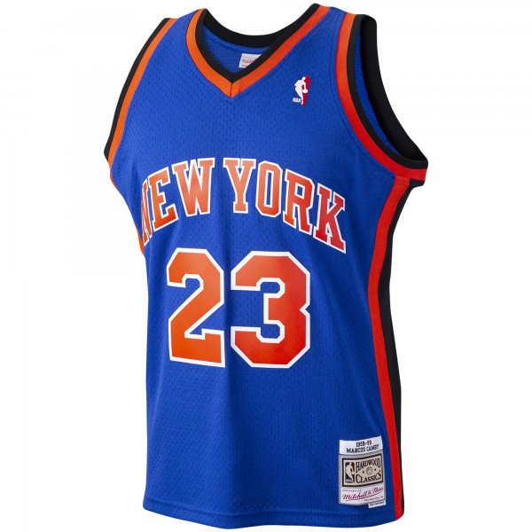 Men's New York Knicks Marcus Camby Mitchell & Ness Blue 1998/99 Hardwood Classics Swingman Jersey