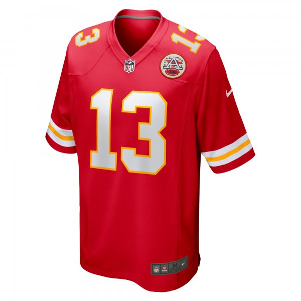 Men's Kansas City Chiefs Nazeeh Johnson Nike Red Game Player Jersey