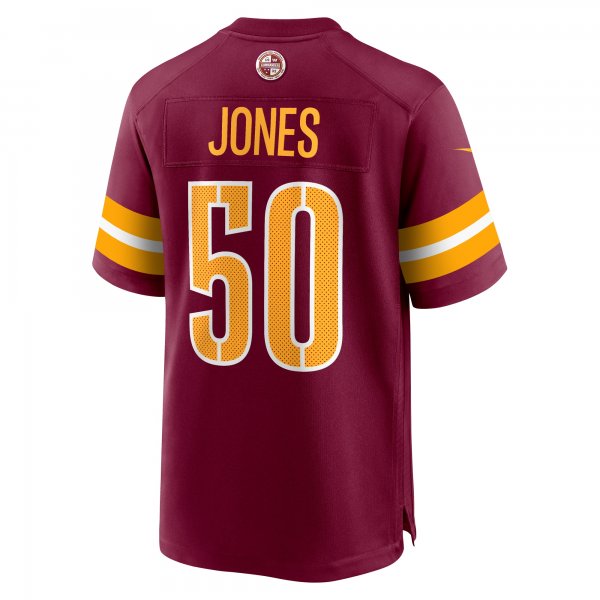 Men's Washington Commanders Andre Jones Jr. Nike  Burgundy Team Game Jersey