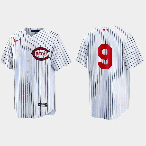 Men's Cincinnati Reds #9 Mike Moustakas 2022 Field of Dreams Cool Base Jersey - White