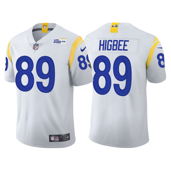 Men's Los Angeles Rams #89 Tyler Higbee White 2021 Alternate Vapor Limited NFL Jersey