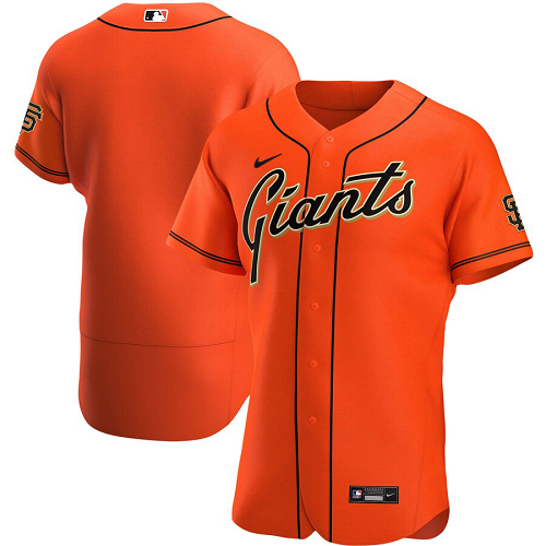 Men's Nike San Francisco Giants Blank Orange Alternate 2020 Official Team MLB Jersey