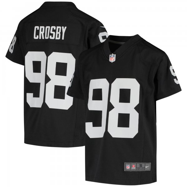 Youth Las Vegas Raiders Maxx Crosby Nike Black Game Jersey