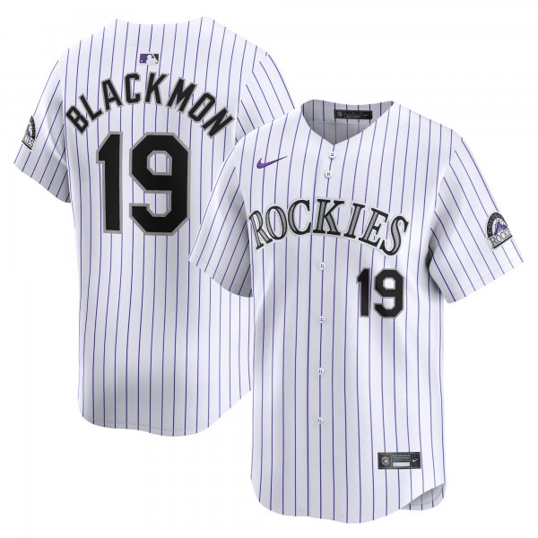 Men's Colorado Rockies Charlie Blackmon Nike White Home Limited Player Jersey