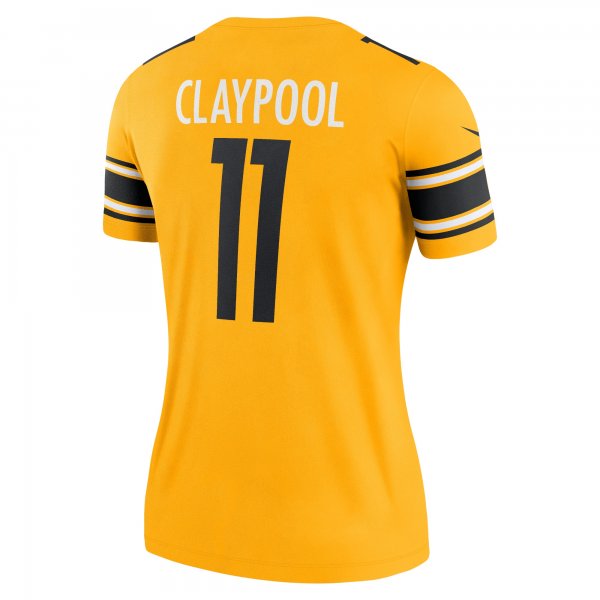 Women's Pittsburgh Steelers Chase Claypool Nike Gold Inverted Legend Game Jersey