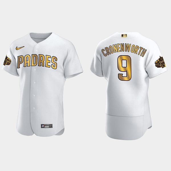 Men's San Diego Padres #9 Jake Cronenworth 2022 MLB All-Star Game Flex Base Jersey - White Gold