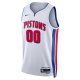 Unisex Detroit Pistons Nike White Swingman Custom Jersey - Association Edition