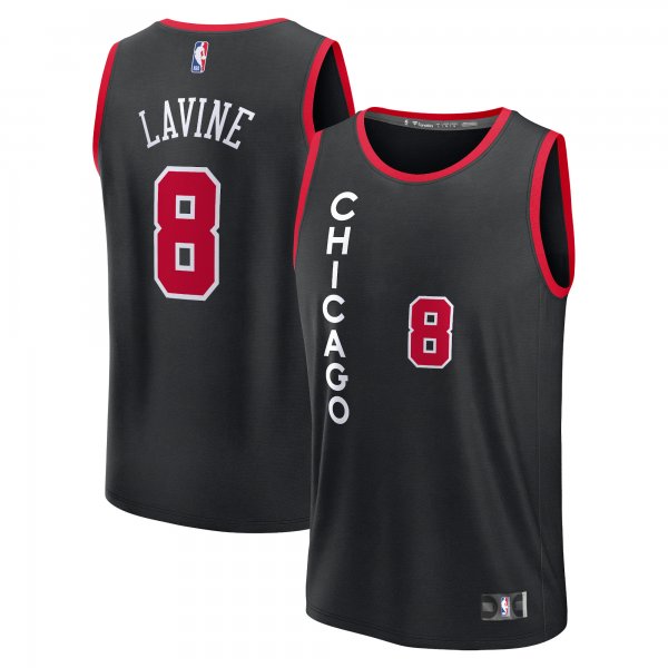 Men's Chicago Bulls Zach LaVine Fanatics Black Fast Break Jersey - City Edition