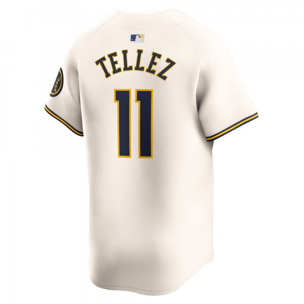 Men's Milwaukee Brewers Rowdy Tellez Nike Cream Home Limited Player Jersey