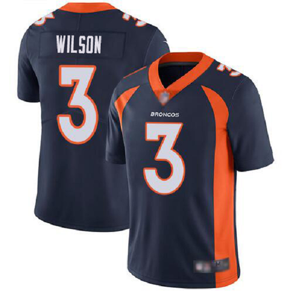 Youth Denver Broncos #3 Russell Wilson Navy Vapor Untouchable Limited Stitched Jersey