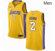 Mens Nike Los Angeles Lakers 2 Derek Fisher Swingman Gold Home NBA Jersey Icon Edition