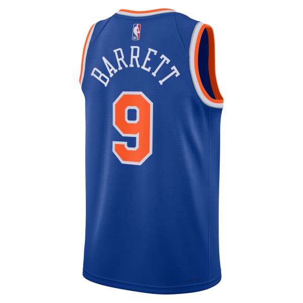 Unisex New York Knicks RJ Barrett Nike Blue Swingman Jersey - Icon Edition