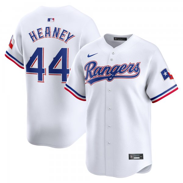 Men's Texas Rangers #44 Andrew Heaney Nike White Home Limited Player Jersey