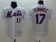 New York Mets #17 Keith Hernandez White(Blue Strip) Flexbase Collection Stitched MLB Jersey