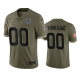 Indianapolis Colts Custom Olive 2022 Salute To Service Limited Jersey #00