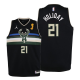 Youth Milwaukee Bucks #21 Jrue Holiday 2021 NBA Finals Champions Black Jersey