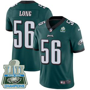 Nike Philadelphia Eagles #56 Chris Long Midnight Green Team Color Super Bowl LII Champions Men's Stitched NFL Vapor Untouchable Limited Jersey