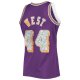 Men's Los Angeles Lakers Jerry West Mitchell & Ness Purple 1971/72 Hardwood Classics NBA 75th Anniversary Diamond Swingman Jersey