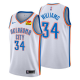 Men's Oklahoma City Thunder #34 Kenrich Williams 2020-21 Patch Love's Travel Stops White Associateion Edition NBA Jersey