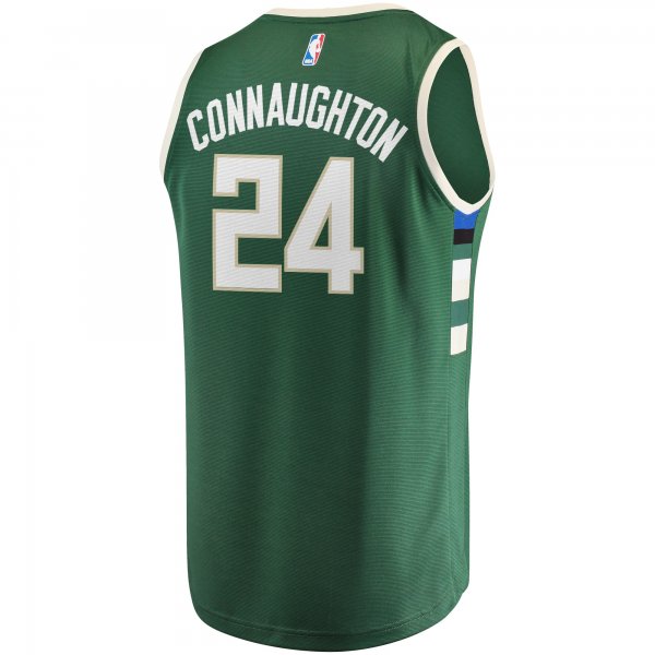 Men's Milwaukee Bucks Pat Connaughton Fanatics Hunter Green Fast Break Replica Jersey - Icon Edition