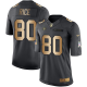 Nike San Francisco 49ers #80 Jerry Rice Black Men's Stitched NFL Limited Gold Salute To Service Jersey