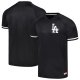 Men's Los Angeles Dodgers Stitches Black Raglan V-Neck Jersey