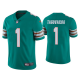 Men's #1 Tua Tagovailoa Miami Dolphins Aqua 2020 NFL Draft Alternate Vapor Limited Jersey