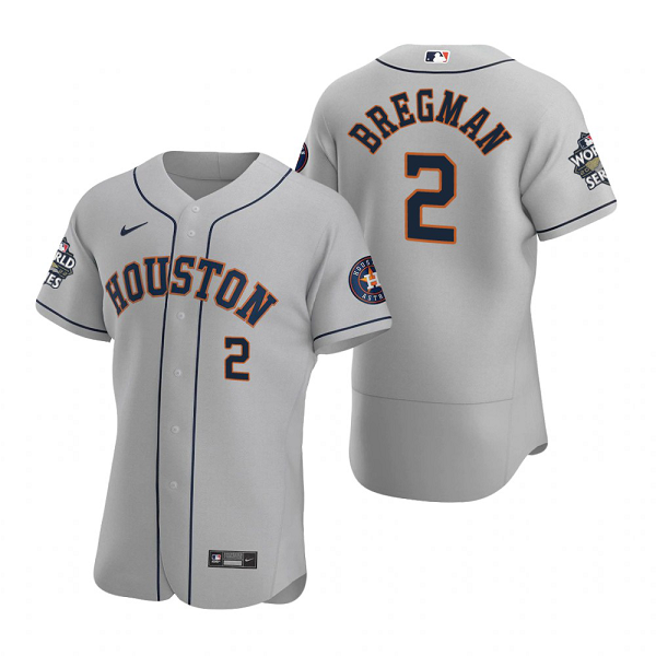 Men's Houston Astros Alex Bregman Gray 2022 World Series Flex Base Jersey