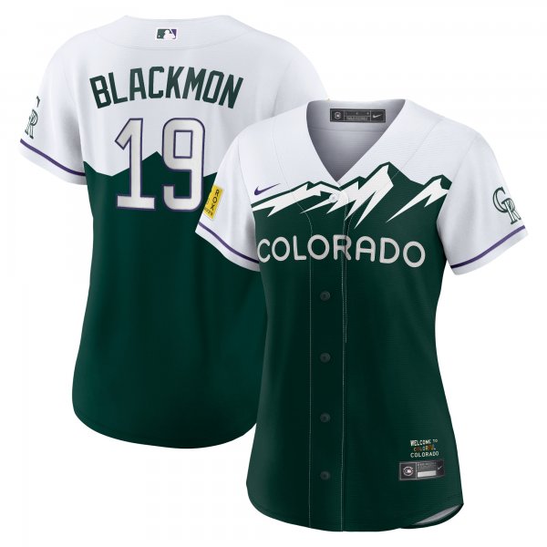 Women's Colorado Rockies Charlie Blackmon Nike White City Connect Replica Player Jersey